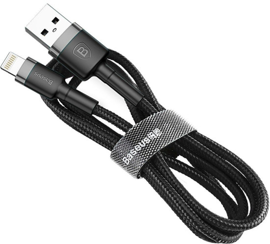 Кабель Baseus Cafule CALKLF-BG1 Lightning 2.4A 1м Черный