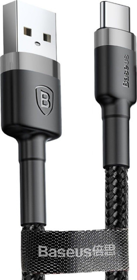 Кабель Baseus Cafule CATKLF-BG1 Type-C 3A 1м Черный