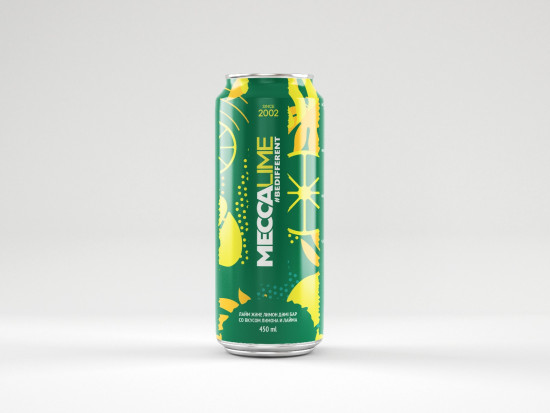 Meccacola Напиток безалкогольный сильногазированный со вкусом лайма, 0,45 л, ж/б
