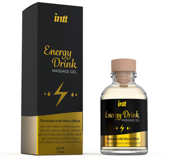 Массажное масло гель с ароматом энергетика «Energy drink massage gel»