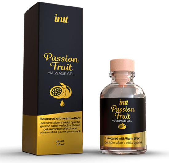 Массажное масло гель с согревающим эффектом с ароматом маракуйи «Passion fruit massage gel»