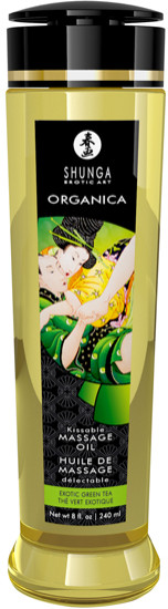 Массажное масло с ароматом «Зеленый чай» Massage Oil Organica