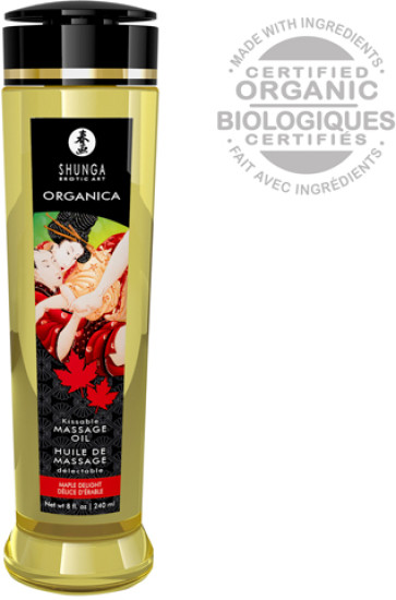 Массажное масло с ароматом «Кленовый сироп» Massage Oil Organica