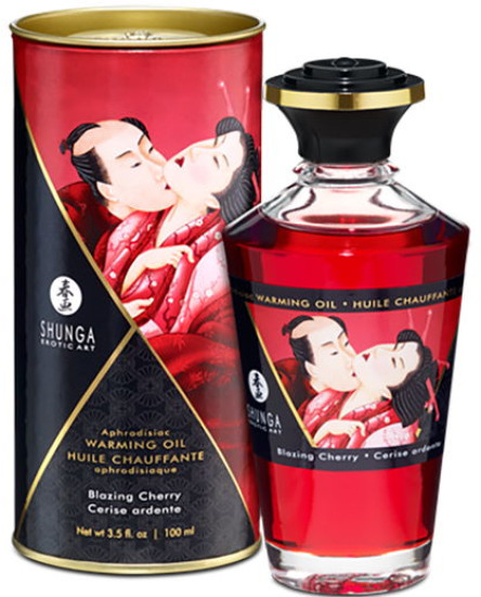 Массажное масло со вкусом «Пылающая вишня» Aphrodisiac Warming Oil