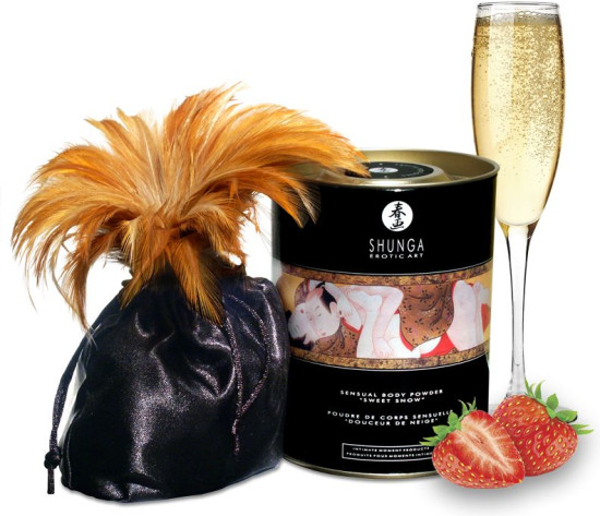 Пудра для тела «Sensual Body Powder Strawberry Sparkling Wine. Шампанское и Клубника»