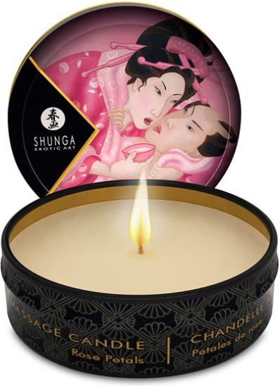 Массажная арома свеча «Massage Candle Rose Petals. Лепесток розы»