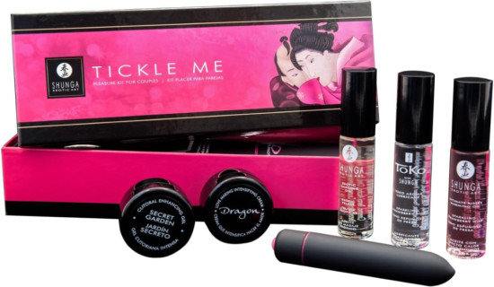 Набор для взрослых с минивибратором и возбуждающей косметикой «Kit tickle me»