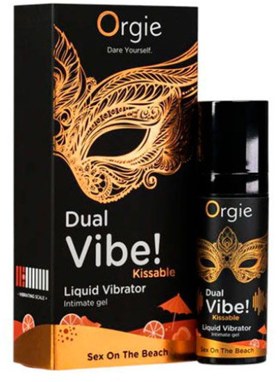 Жидкий вибратор с коктейлем Секс на пляже «Dual vibe! kissable sex on the beach»