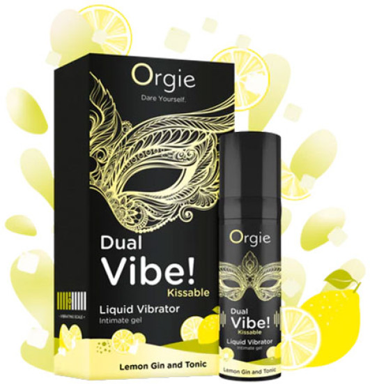 Жидкий вибратор со вкусом Джин тоника с лимоном «Dual Vibe! Lemon Gin And Tonic»