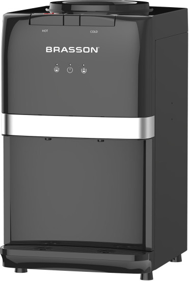 Кулер для воды Brasson (Брассон) TSC-03, настольный, Нагрев/Охлаждение Компрессорное, 2 крана, черный, 455428