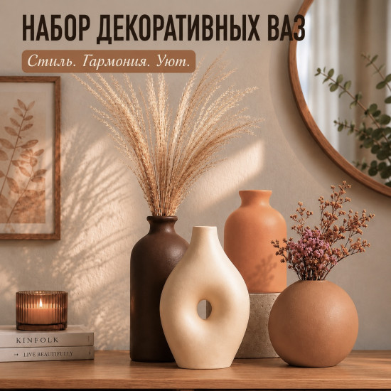 Комплект интерьерных ваз