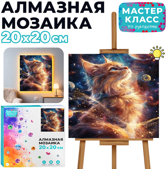 Мозаика алмазная «Космический кот»
