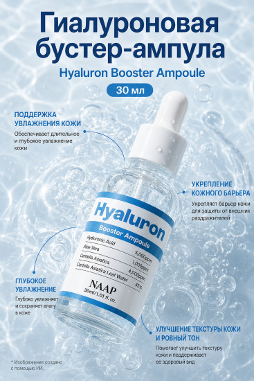 Ампула-бустер с гиалуроном для лица «Hyaluron Booster»