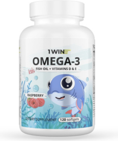 Omega 3 Kids со вкусом малины и травы