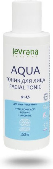 Тоник для лица увлажняющий с гиалуроновой кислотой AQUA, , 150 мл