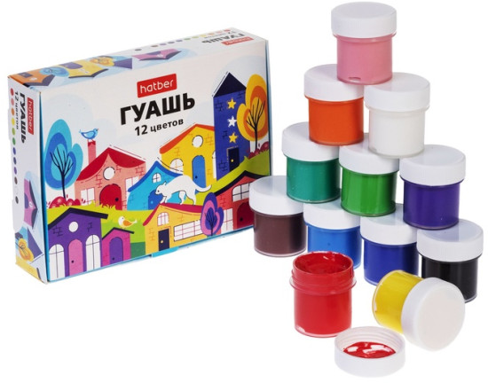 Гуашь «Домики»