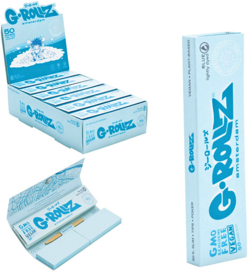 Бумажки G-Rollz — Lightly Dyed Blue + tips
