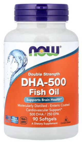 DHA (ДГК) — 500 мг 90 капс NOW