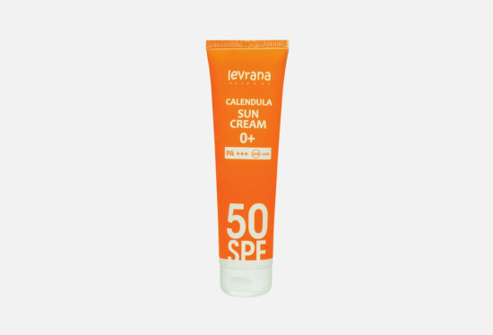 Солнцезащитный крем для лица и тела SPF 50 (СПФ 50) детский 0+, Календула
