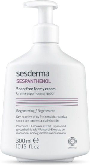 Очищающий SESPANTHENOL крем-пенка для лица и тела SESPANTENOL без мыла с пантенолом,