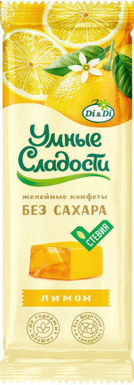 Конфеты «Умные сладости» желейные со вкусом лимона 90г