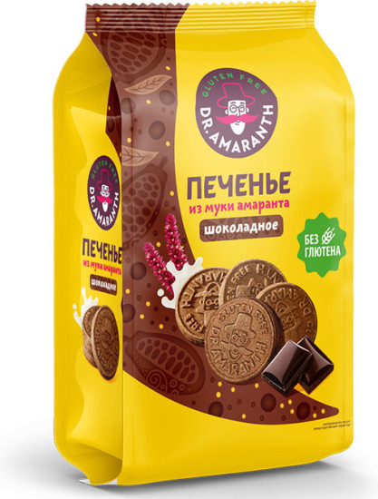 Печенье «Dr.AMARANTH» шоколадное, 160г