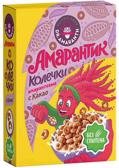 Колечки «Dr.AMARANTH» амарантовые с какао 150 г