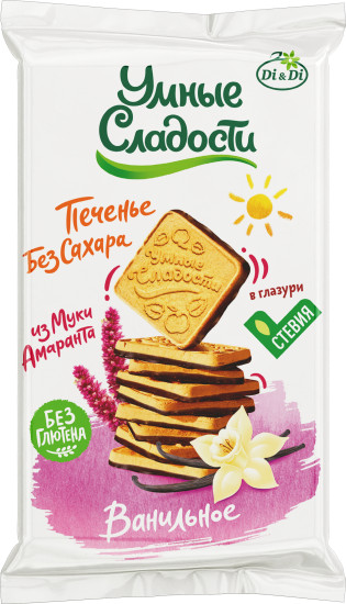 Печенье «Умные сладости» ванильное в глазури 280г