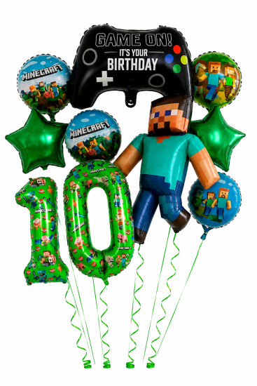 Воздушные шары Майнкрафт 10 лет