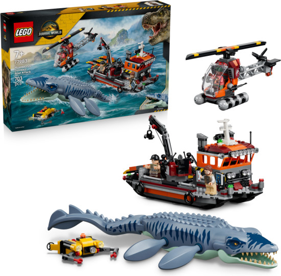 Конструктор LEGO® 77983 Нападение мозазавра на корабль