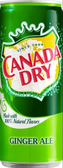 Напиток б/а, газ. Canada Dry Ginger Ale (Канада Драй Имбирный Эль) Польша ж/б