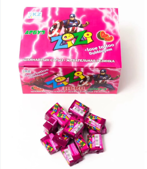 Жевательная резина «ZiZi» Hero арбуз 3,6 гр (уп 100 шт)