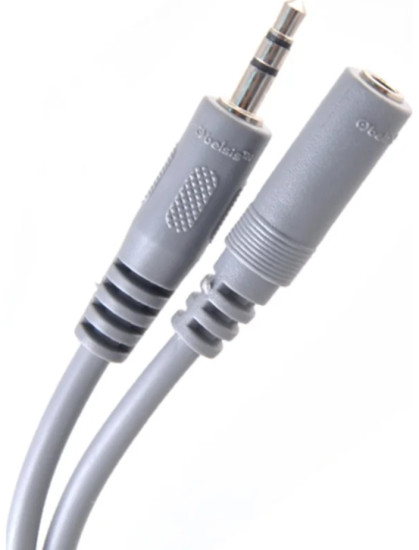 Кабель-удлинитель YR15S 3.5 Jack (M) — 3.5 Jack (F),3м Серый