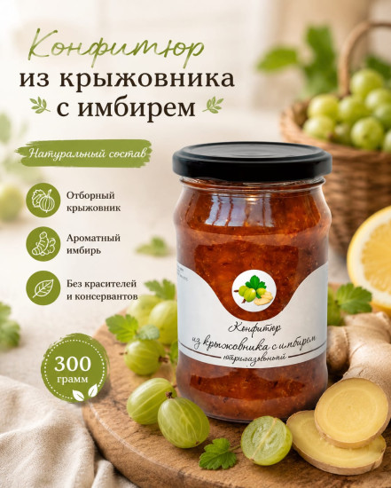 Конфитюр из Крыжовника с имбирем