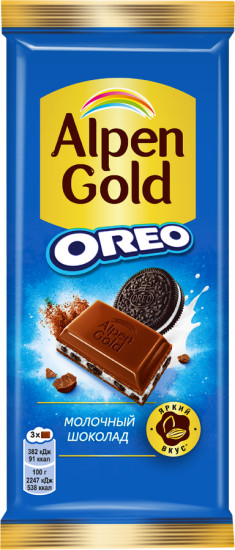 Шоколад молочный со вкусом ванили и печенья Oreo