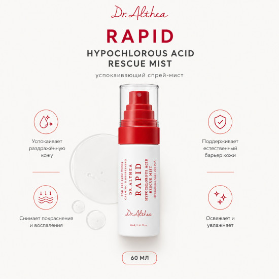 Мист Rapid Hypochlorous Acid Rescue Mist 60ml