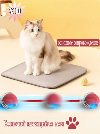 Мячик для самостоятельных игр для кошек (пластик)