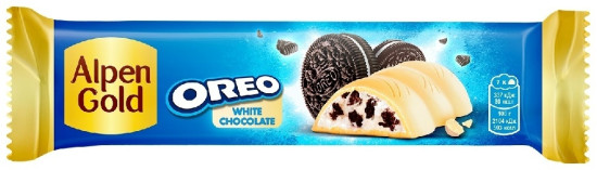 Шоколад белый с начинкой со вкусом ванили и кусочками печенья Oreo