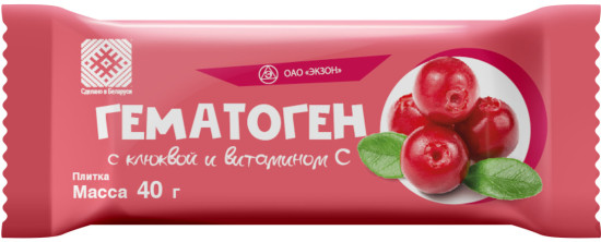 Гематоген с клюквой и витамином С