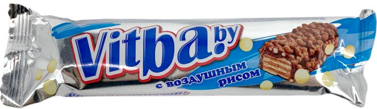 Батончик вафельный с воздушным рисом в молочной глазури