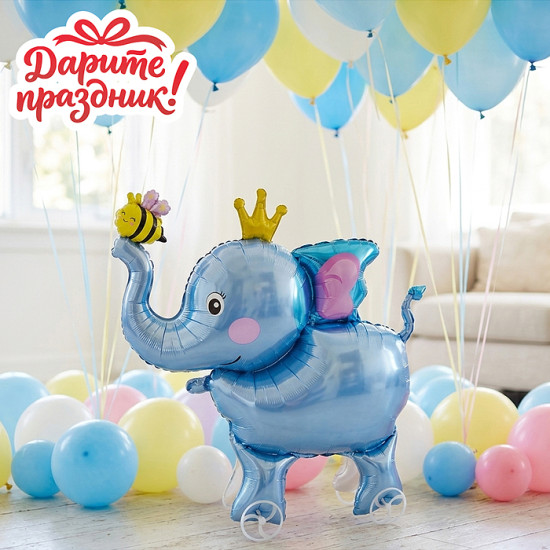 Фигура-шар «Слоник с птичкой»