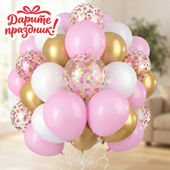 Фонтан из шаров «Розовое облако»
