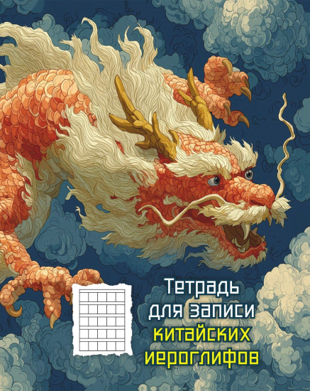 Тетрадь для записи китайских иероглифов в крупную клетку
