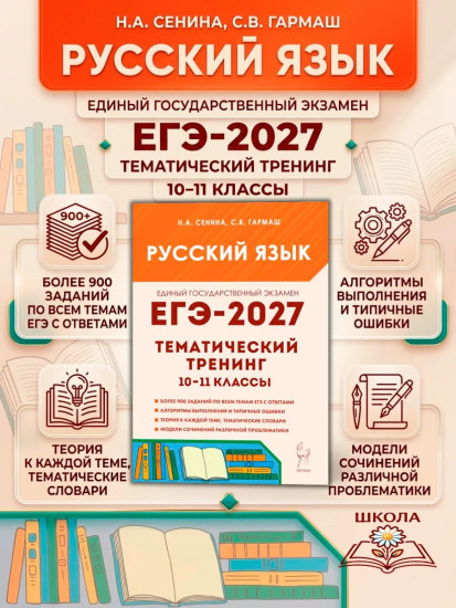 ЕГЭ-2027. Русский язык. 10-11 классы. Тематический тренинг. Модели сочинений