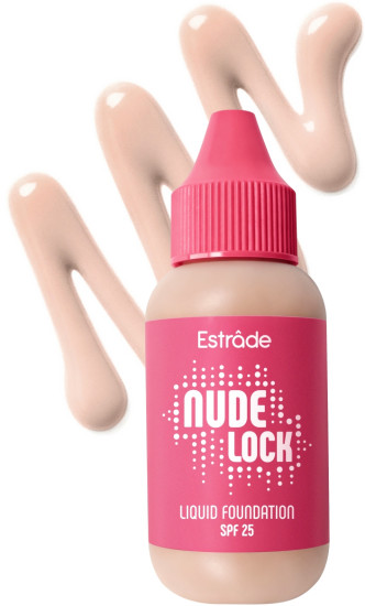 Жидкая тональная основа «Nude Lock» SPF 25, оттенок 201 Светлый бежевый