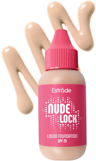 Жидкая тональная основа «Nude Lock» SPF 25, оттенок 204 Темный бежевый