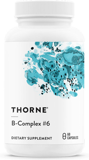 Комплекс витаминов B 6, B-Complex 6, Thorne, 60 капсул