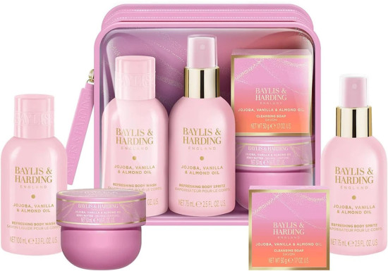 Набор подарочный «Jojoba, Vanilla&Almond Oil Luxury Travel Wash Bag Gift Set Y26»