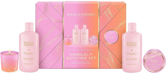 Набор подарочный «Jojoba, Vanilla&Almond Oil Gift Wrapped Candlelit Gift Set Y26»