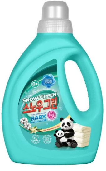 Гель для стирки с энзимами Green Baby для детского белья, 1л